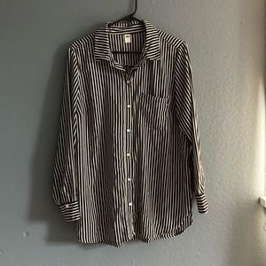 Old Navy Black and White Stripes Blouse